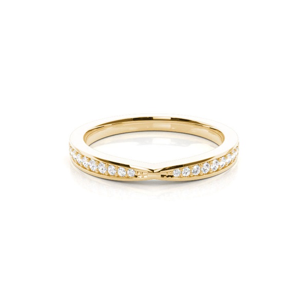 Studded Flat Profile Diamond Shaped Band