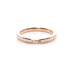 Studded Flat Profile Diamond Shaped Band