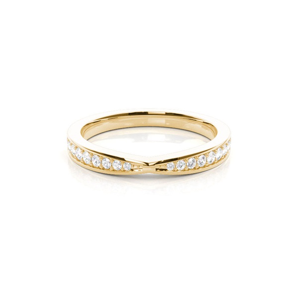 Diamantbesetztes Band mit einem flachen Profil