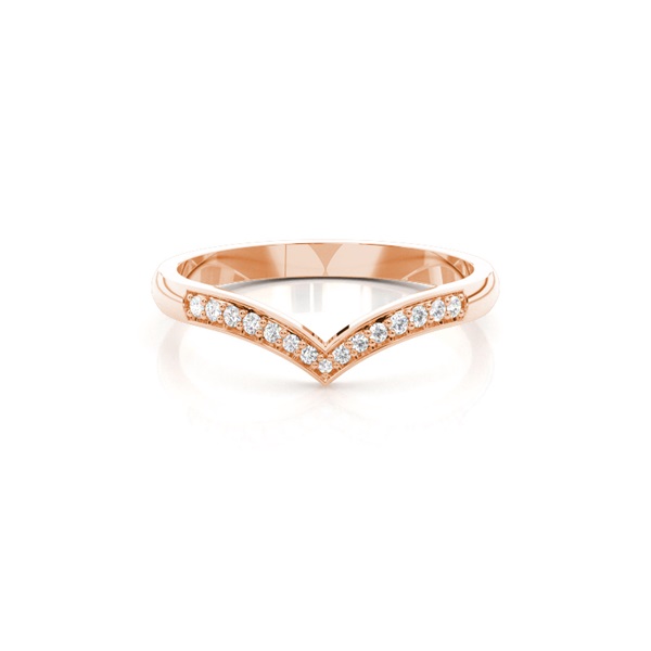 2.20mm Studded Flat Profile Diamond Shaped Band