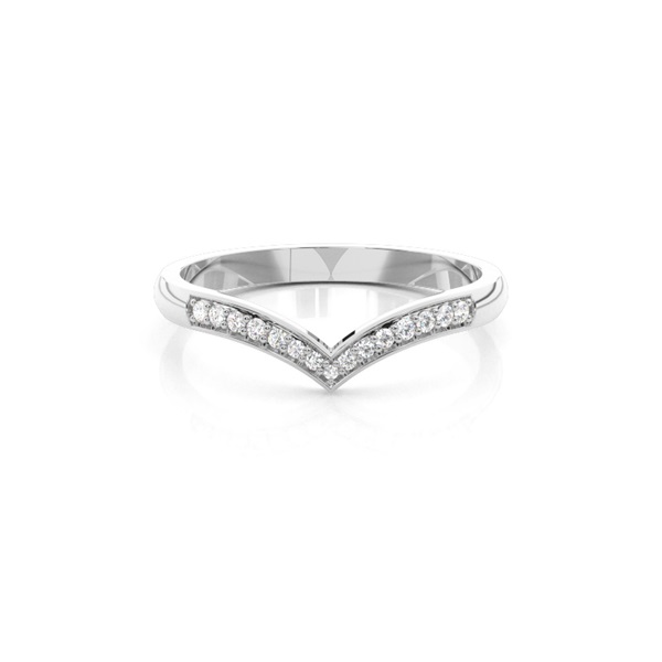 2.20mm Studded Flat Profile Diamond Shaped Band