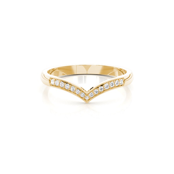2.20mm Studded Flat Profile Diamond Shaped Band