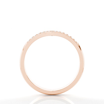 Diamantbesetztes Band mit einem flachen Profil