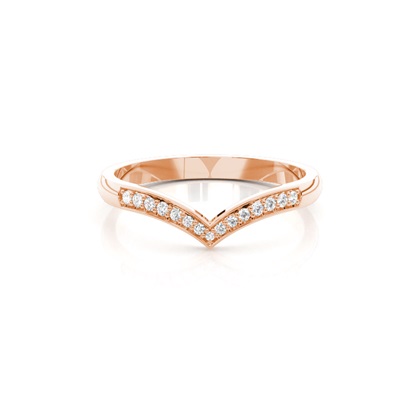 Rose Gold Diamond Wedding Rings