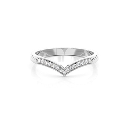 2.20mm Studded Flat Profile Diamond Shaped Band