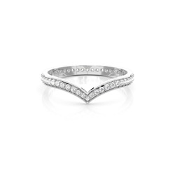 2.20mm Studded Flat Profile Diamond Shaped Band