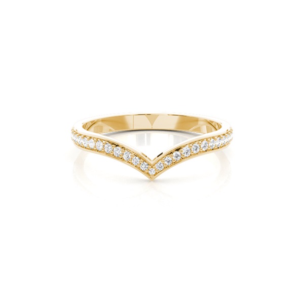 2.20mm Studded Flat Profile Diamond Shaped Band