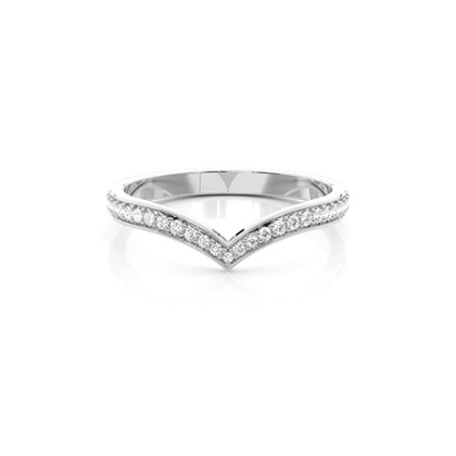 2.20mm Studded Flat Profile Diamond Shaped Band