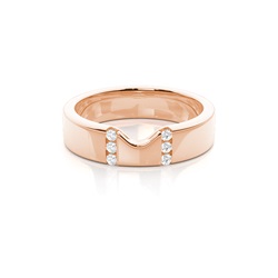 4.60mm Studded Flat Profile Diamond Shaped Band