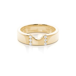 4.60mm Studded Flat Profile Diamond Shaped Band