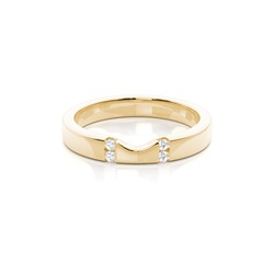 3.00mm Studded Flat Profile Diamond Shaped Band