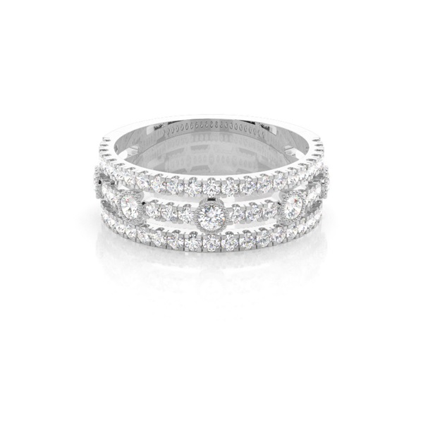 Prong Setting Round Diamond Fashion Ring