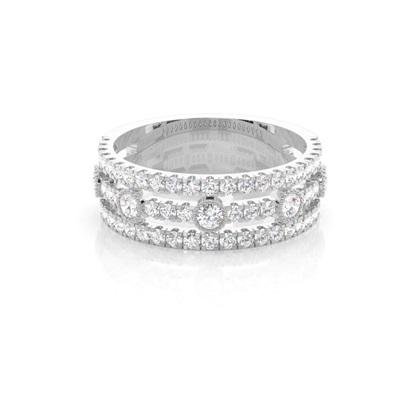 Round Diamond Anniversary Rings