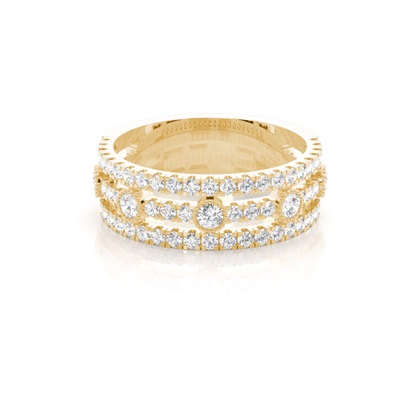 Yellow Gold Anniversary Diamond Rings