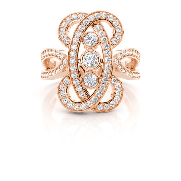 Pave Setting Round Diamond Fashion Ring