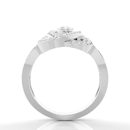 Pave Setting Round Diamond Fashion Ring