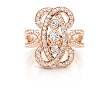 Rose Gold Statement Diamond Rings