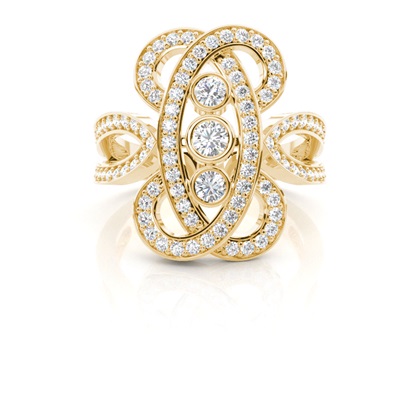 Yellow Gold Statement Diamond Rings