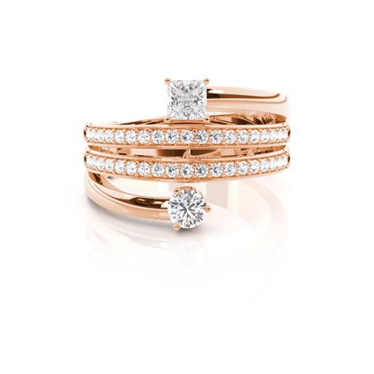 Mixed Shaped Diamond Rings