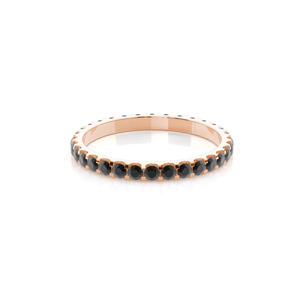 Full Eternity Black Diamond Ring
