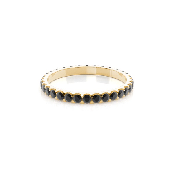 Full Eternity Black Diamond Ring