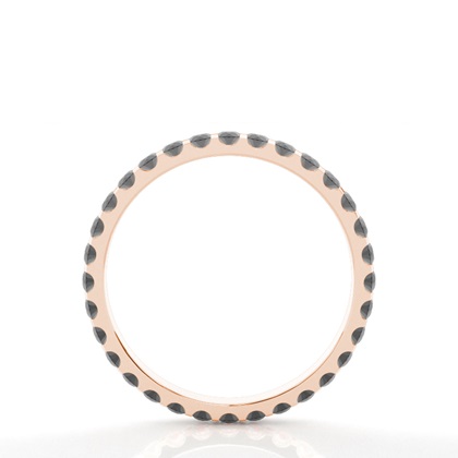 Trauring mit schwarzen Diamanten in Komfortpassform