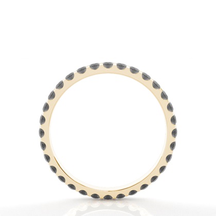 Trauring mit schwarzen Diamanten in Komfortpassform