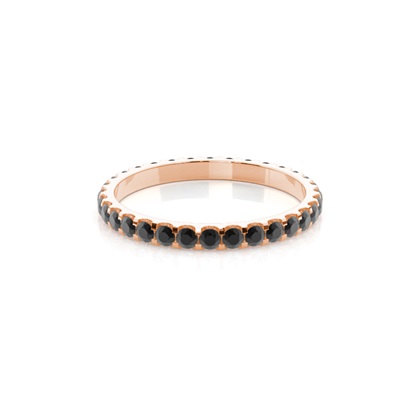 Full Eternity Black Diamond Ring