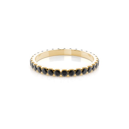 Full Eternity Black Diamond Ring