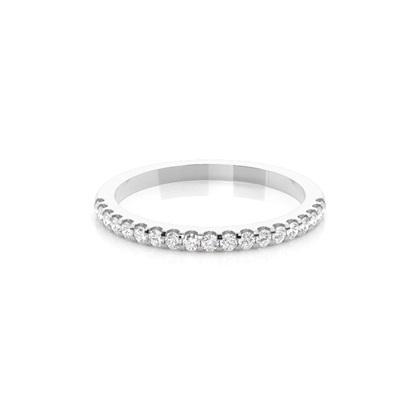 4 Prong Setting Half Eternity Diamond Ring