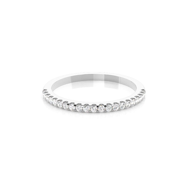 4 Prong Setting Half Eternity Diamond Ring