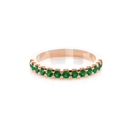 Rose Gold Emerald Diamond Rings