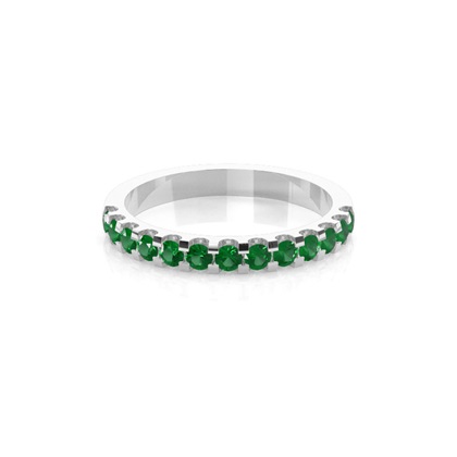 Round Emerald Diamond Rings