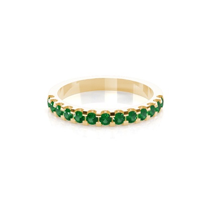 Yellow Gold Emerald Diamond Rings