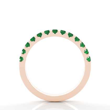 Halb Eternity Smaragde Ring In Einer Krappenfassung