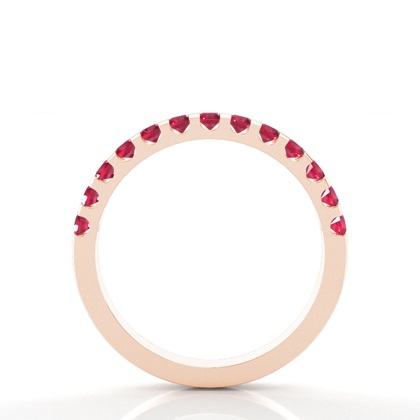 Halb Eternity Rubinring In Einer Krappenfassung