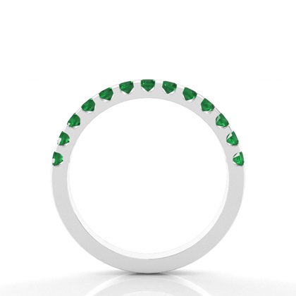 Halb Eternity Smaragde Ring In Einer Krappenfassung