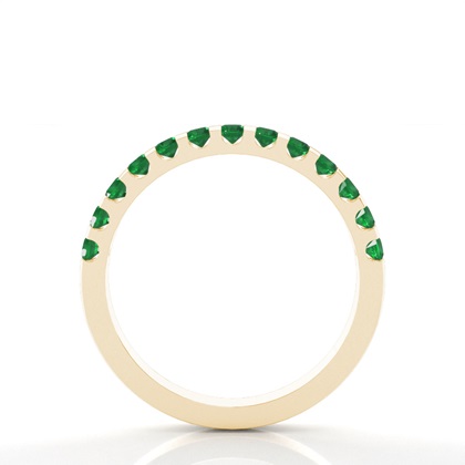 Halb Eternity Smaragde Ring In Einer Krappenfassung