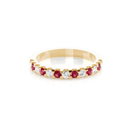 Yellow Gold Eternity Diamond Rings