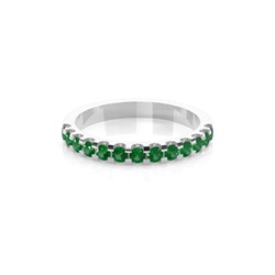 Halb Eternity Smaragde Ring In Einer Krappenfassung