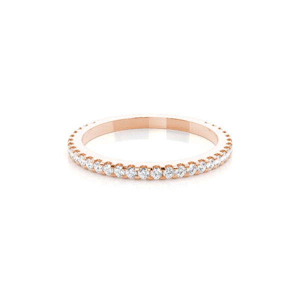 4 Prong Setting Half Eternity Diamond Ring