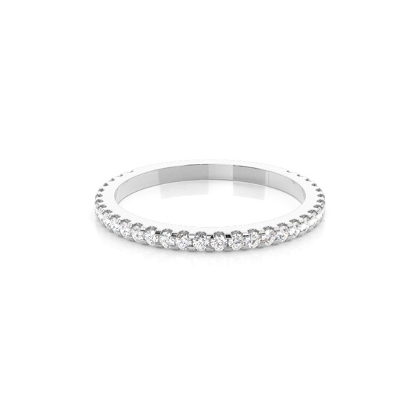 4 Prong Setting Half Eternity Diamond Ring