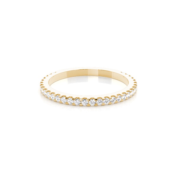 4 Prong Setting Half Eternity Diamond Ring
