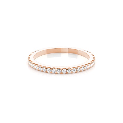 Rose Gold Diamond Anniversary Rings