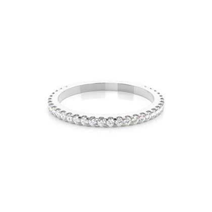 4 Prong Setting Half Eternity Diamond Ring
