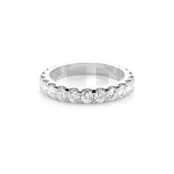 4 Prong Setting Half Eternity Diamond Ring