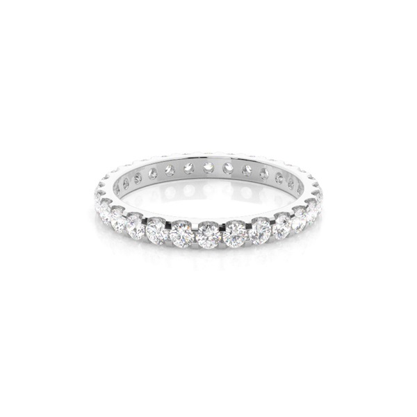 Anello Con Diamante Eternity Con Montatura A 4 Griffe