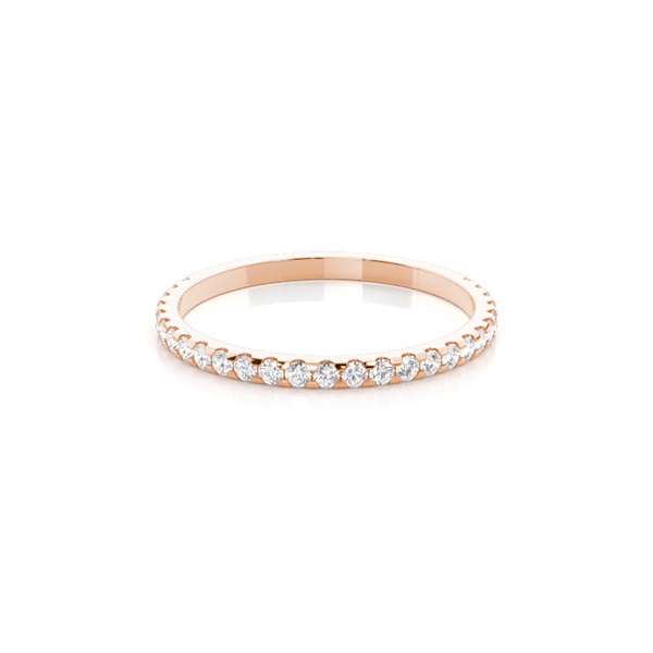 Prong Setting Round Diamond Three Quarter Eternity Ring
