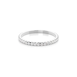 Prong Setting Round Diamond Three Quarter Eternity Ring