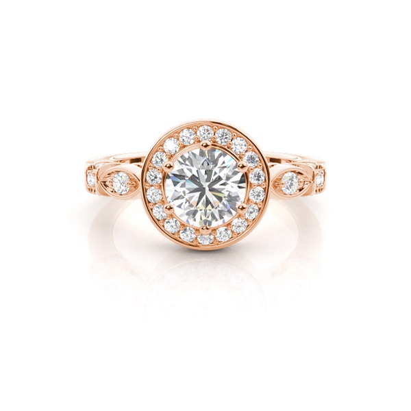 White Gold Vintage Diamond Engagement Ring